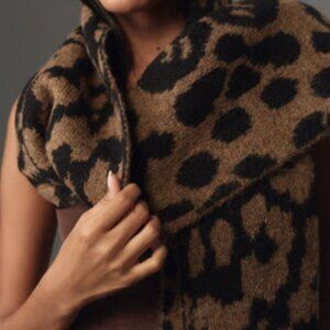 By Anthropologie Compact Knit Scarf – Neutral Motif – One Size